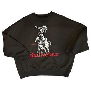 Budweiser Sweatshirt Size XS Black Come Back with a Six Pack Pacsun Pullover